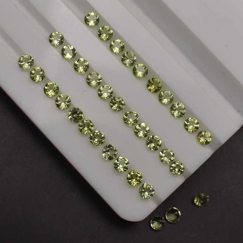 天然橄榄石圆形裸石