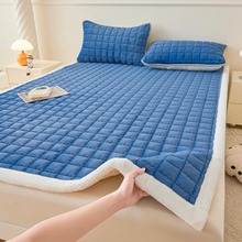 A类牛奶绒床垫学生宿舍加厚床护垫冬季家用夹棉防滑褥子铺底批发