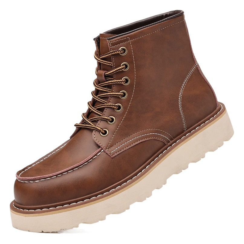 2024, новые зимние ботинки martin, высокие ботинки из натуральной кожи, мужские рабочие ботинки, мотоциклетные ботинки в стиле ретро, ботинки martin в британском стиле