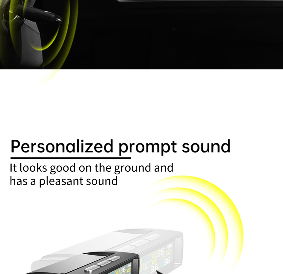 T11-6 Wheel-Mounted Tire Pressure Detector Solar-Powered Tire Pressure Monitoring High-Precision Wireless Rv Tire Pressure Tpms Cross-System