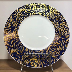 新製品ローズペントラック感触豊かなボーンチャイナディナープレート 8inch 10inch プレートと食器日常食器ホテル磁器