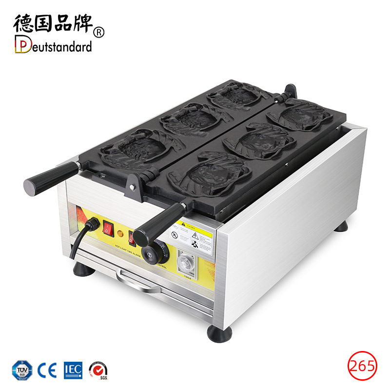 商用华夫饼机 小螃蟹华夫饼设备 三只螃蟹夹馅松饼机  电热华夫机