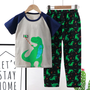 2025 Spring Kidsren's Short-Sleeved Pants Suit, Universal Cartoon Pullover for Boys and Girls, Kidsren's Clothing, Ready for Sale