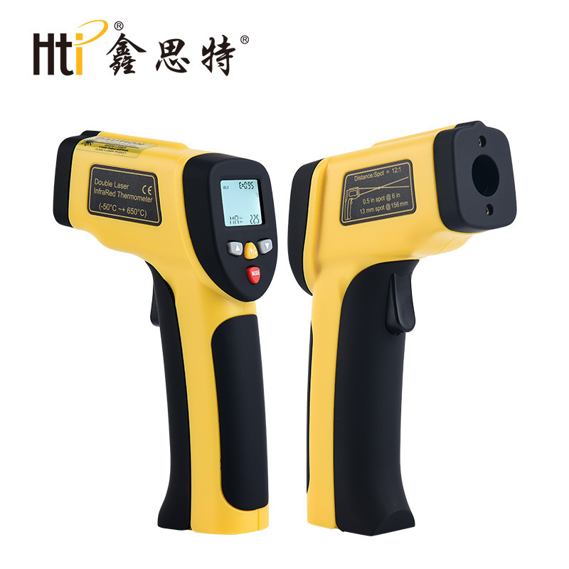 红外线测温仪鑫思特HT819双激光非接触式红外测温枪工业温度计|undefined