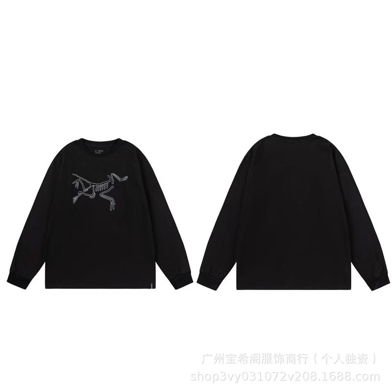 跨境新款鸟家ARC秋季圆领宽松运动休闲男女同款百搭T桖一件代发|undefined