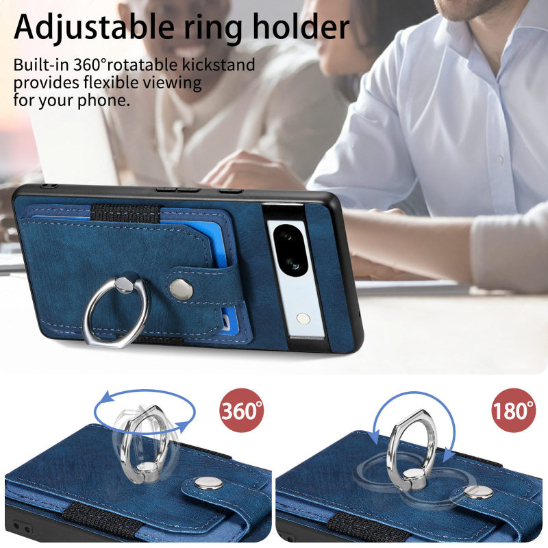 Suitable for Google Pixel 10A Phone Case with Full Coverage, Card Slot, Ring Stand, Google Pixel 11 Pro Protective Cover