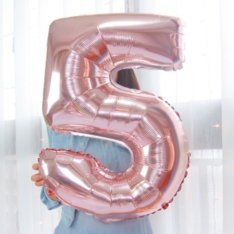 32inch デジタルバルーン Lサイズ Mサイズ ローズゴールデン アルミフィルム 子供の誕生日パーティー 赤ちゃん 1歳アレンジメント|undefined