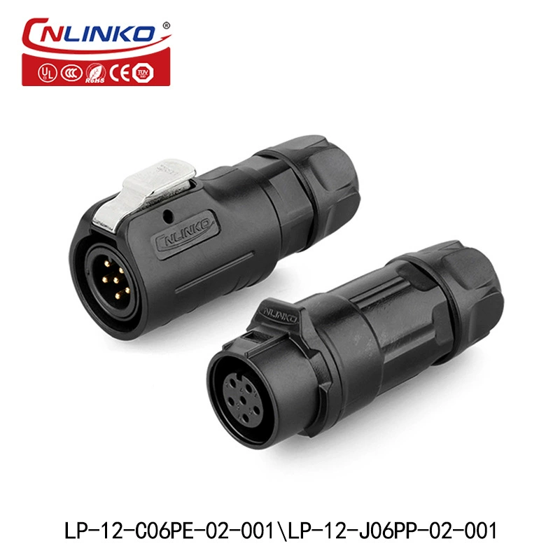 Lingke M12 6-пиновый влагостойкий кабель-подключение разъем сборки_производитель дисплея в Пекине