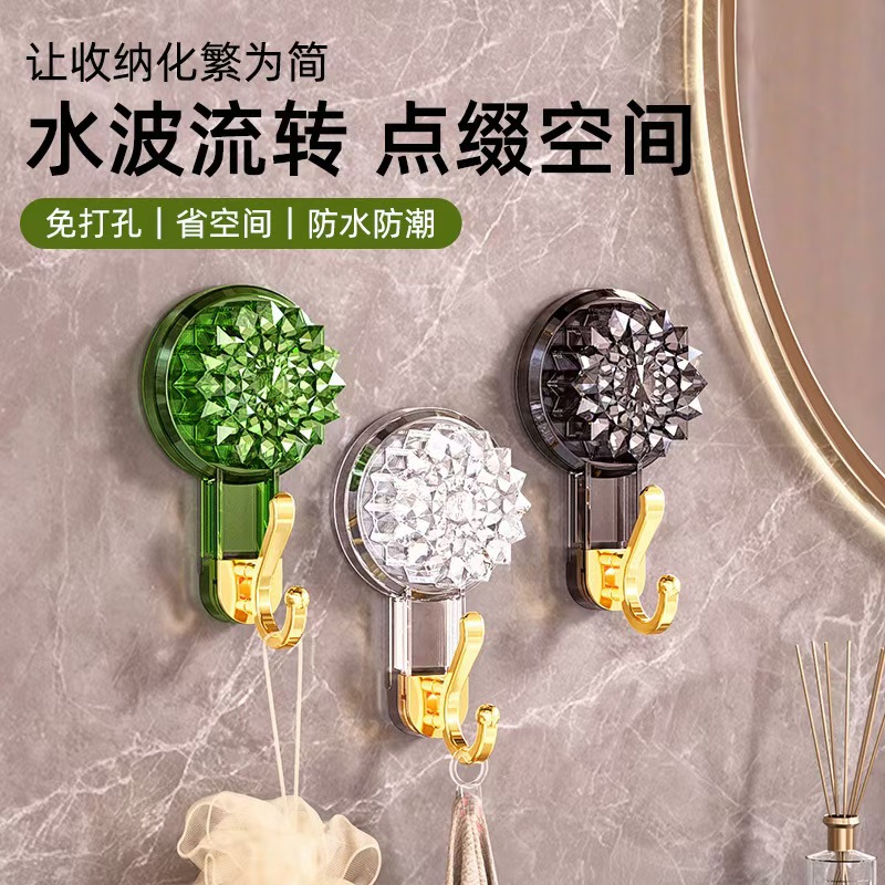Super strong suction cup hook non-perforated bathroom kitchen seamless wall hook hook wall-mounted reusable