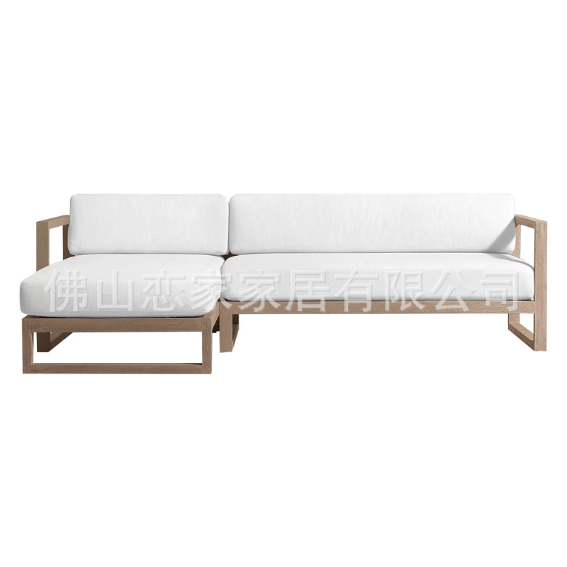 Al Aire Libre sofá de madera maciza balcón al jardín patio teca muebles Hotel Villa ratán tejido nórdico ocio Mesa café