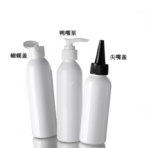 White lotion bottle, face cream cleanser bottle 100ml 120ml 200ml 250ml PET plastic cosmetic bottles