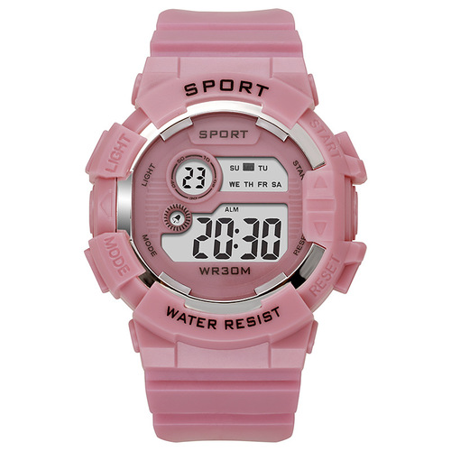 Factory Direct Supply Multifunction Trendy Student Electronic Watch Fashion Sports Waterproof Glow-in-the-Dark Sporty Trendy Watch