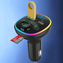 Q系列MP3播放器Q25车载蓝牙fm发射数显大屏幕TF卡免提QC3.0快充