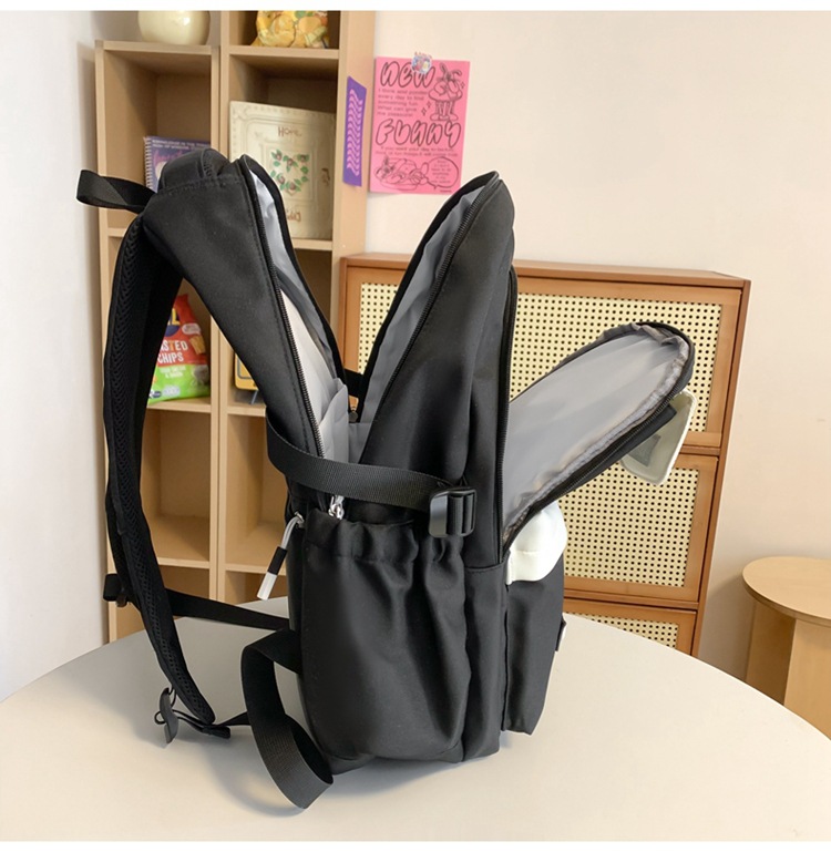 Kids Backpacks New Ins College Style Large Capacity Schoolbag Backpack Solid Color Value Student Bag_voghion.com
