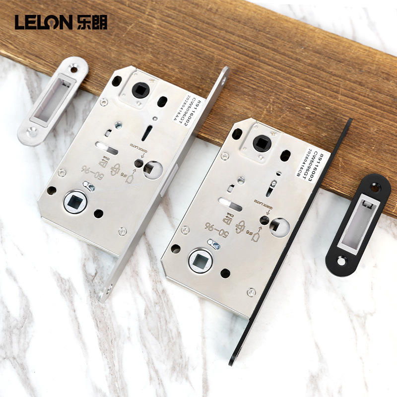 Personalización de comercio exterior 5096 cuerpo de cerradura de succión magnética de baño cerradura de puerta silenciosa cuerpo de cerradura de cerradura dividida accesorios de cerradura de puerta interior de lujo ligero