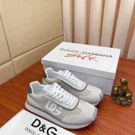 软底运动鞋男真皮拼接网布透气舒适旅游休闲鞋欧洲站撞色跑步鞋男