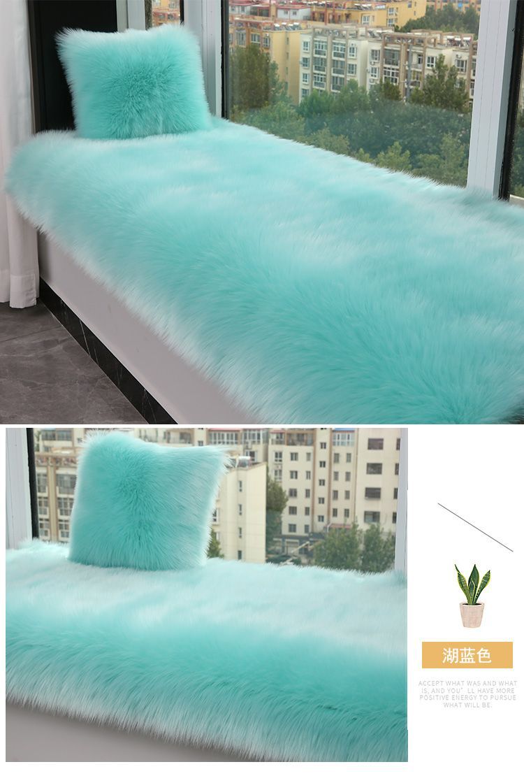 New Chinese-Style Large Red Chair Cushion, Faux Cashmere Door Mat, High-End Blue Carpet for Living Room Decoration and Grand Opening