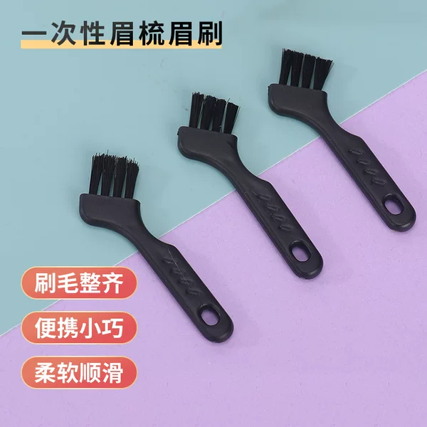 In stock wholesale eyebrow comb eyebrow brush cleaning small brush plastic elbow cleaning brush disposable eyebrow brush beauty brush