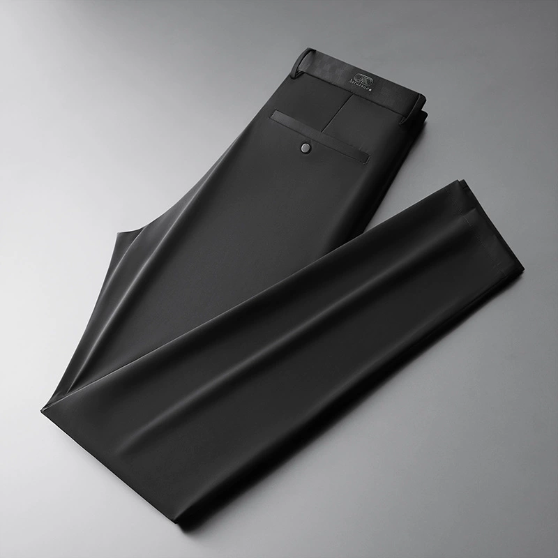 Fat Brother 2025, новые повседневные брюки, мужские тонкие эластичные брюки, мужские черные деловые мужские костюмные брюки без железа