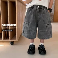 Tongku 2025 мальчик летний новый Хучжоу Чжили детская одежда прилив Cool Baby Shorts Jaili Детские джинсы прилив