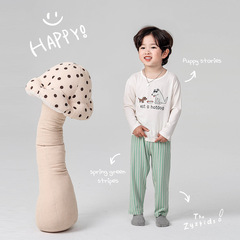 ZYZ設計師款A類兒童家居服新款細條紋卡通兒童睡衣雅賽爾空調服