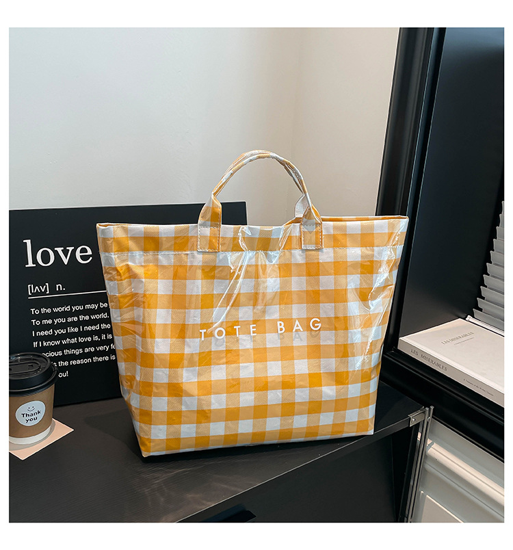クロスボーダー起爆杜邦紙アルファベットトートバッグ2025新作透明シンプル大容量ハンドバッグレトロ女性カバン
