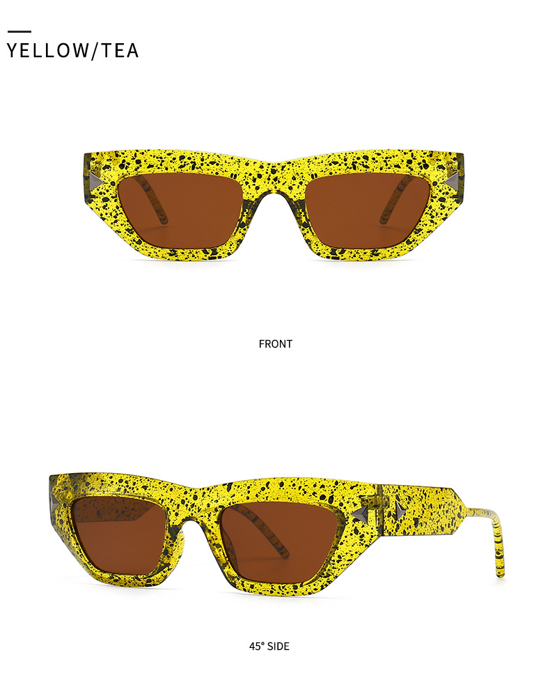 90g Weight Full Frame Glasses Structure Sunglasses Classification UV400 Protection, Resin Lens Material Square Glasses Style Daily Occasion Color Block Pattern Unisex Gender Patchwork Design Fashion Style Fashion Color Block UV400 Protection Resin Square Patchwork Full Frame Women's Sunglasses 10
