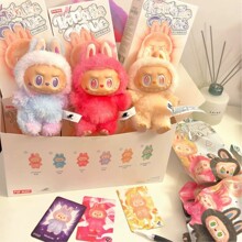 三代拉布布毛绒挂件娃娃马卡龙搪胶脸盲盒玩具玩偶公仔生日礼物