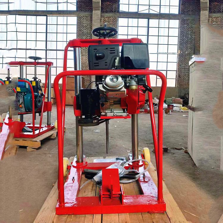 混凝土钻孔取芯机 大马力汽油机钻孔机 双立柱螺旋打孔机