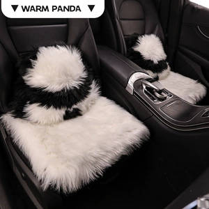 Cross-Border Popular Long-Haired Panda Pillow Car Plush Cushion Chair Cushion Internet Celebrity Angry Cute Red Panda