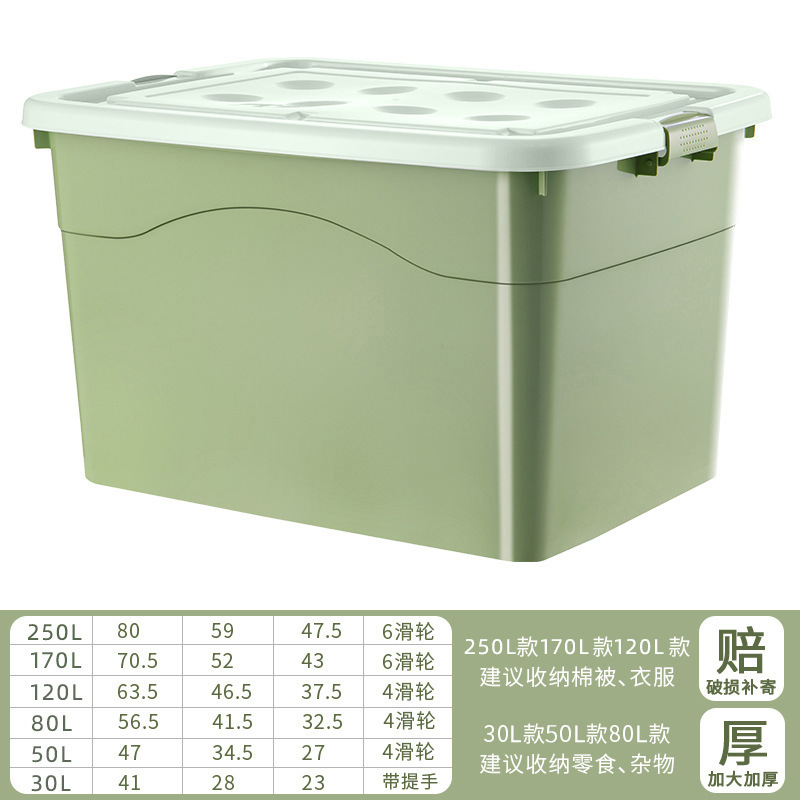 移動用の厚いプラスチック特大収納ボックス衣類ボックスオーガナイザー収納ボックスボックス家庭用大型サイズ|undefined