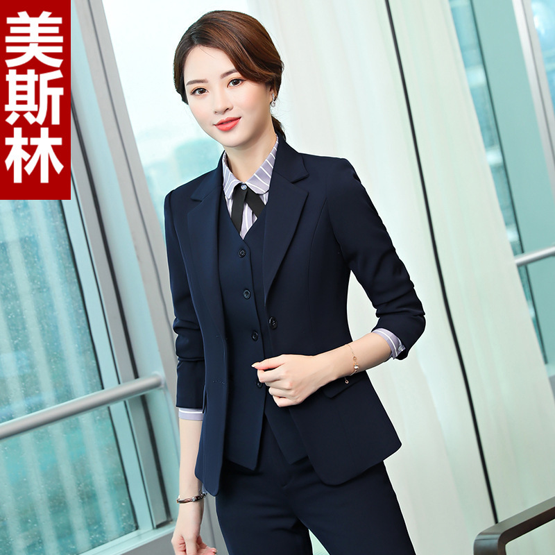 Hotel work clothes autumn and winter clothes manager Foreman reception cashier suit suit professional suit long sleeve women