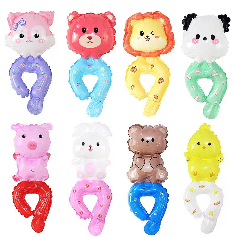 Детский мультфильм животных на запястье воздушный шар выпускной фестиваль лодок-драконов детский сад игрушка толчок товар фестивальный мяч