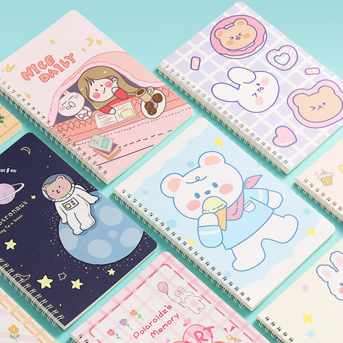 Coil-bound Creative Advertising Cartoon Activity Ring Binder PP Personalized Pen LOGO Spiral Binding Notebook