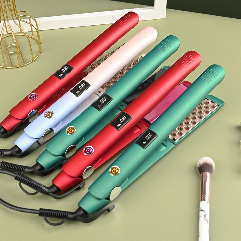 Plaid Corn Ironing Electric Splint Hair Fluffy Artifact Tin Paper Ironing Pad Hair Root Hair Iron Curling Stick Lazy Women