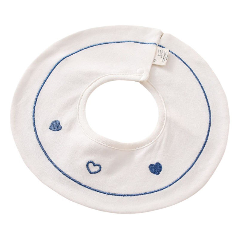 Newborn Saliva Towel Cotton Bib Baby Solid Color Double-Sided Floral Anti-Spit-Up Bib Neckerchief Cotton Neckerchief Style