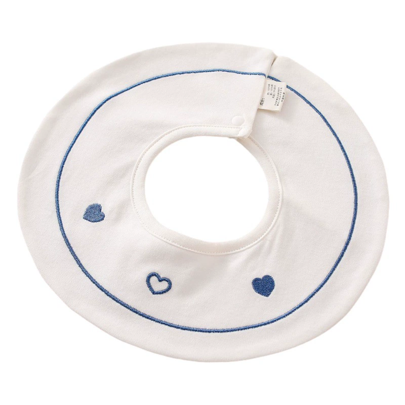 Новый хлопковый нагрудник-салфетка для новорожденных, однотонный, двусторонний, с цветочным узором, защита от рвоты, хлопковый платок-накладка на шею