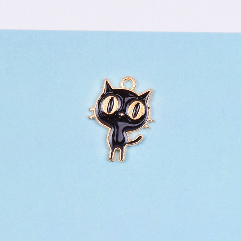 10 Pcs/package Cute Cat Alloy Enamel Jewelry Accessories display picture 2