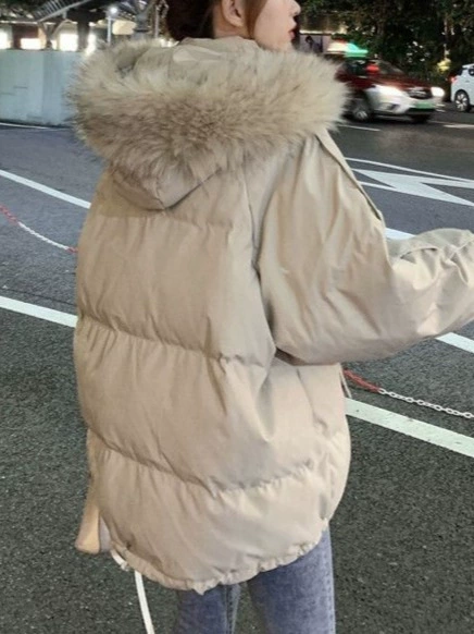 Brand short winter down jacket for elementary school students, Korean style, oversize, increased thickness