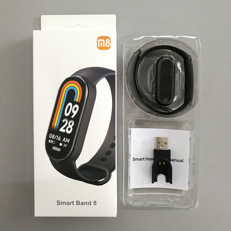 The New M8 Smart Sports Bracelet Is Suitable for Mobile Phones, Student-Specific, Women's Model, Bluetooth Heart Rate Monitoring, and Step Counting Watch The New M8 Smart Sports Bracelet Is Suitable for Mobile Phones, Student-Specific, Women's Model, Bluetooth Heart Rate Monitoring, and Step Counting Watch