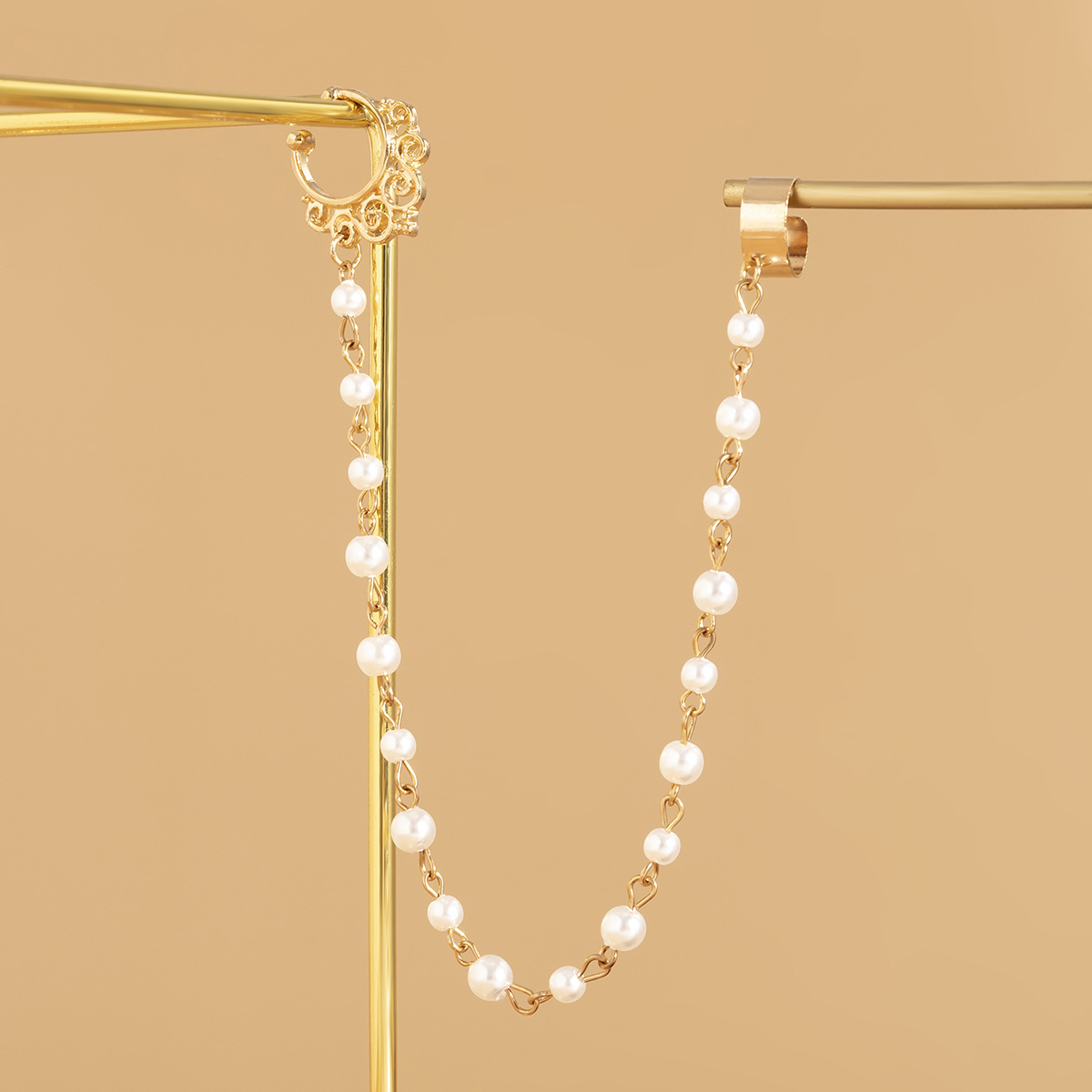 Gioielli minimalisti ed eleganti, nappe di perle artificiali senza perforazioni, accessori, catene di ferro, nappe,_voghion.com