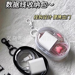PVC徽章小娃包透明数据线收纳包旅行外出数码可视多用整理便携包