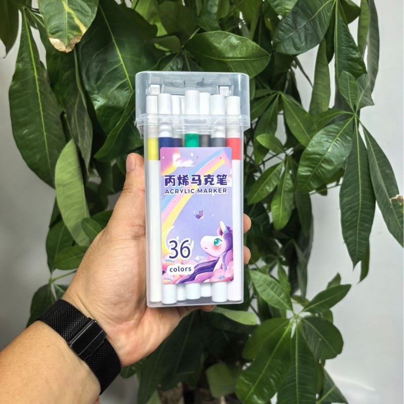 丙烯马克笔 幼儿园美术绘画专用儿童水彩笔不透色可叠色丙烯画笔|undefined