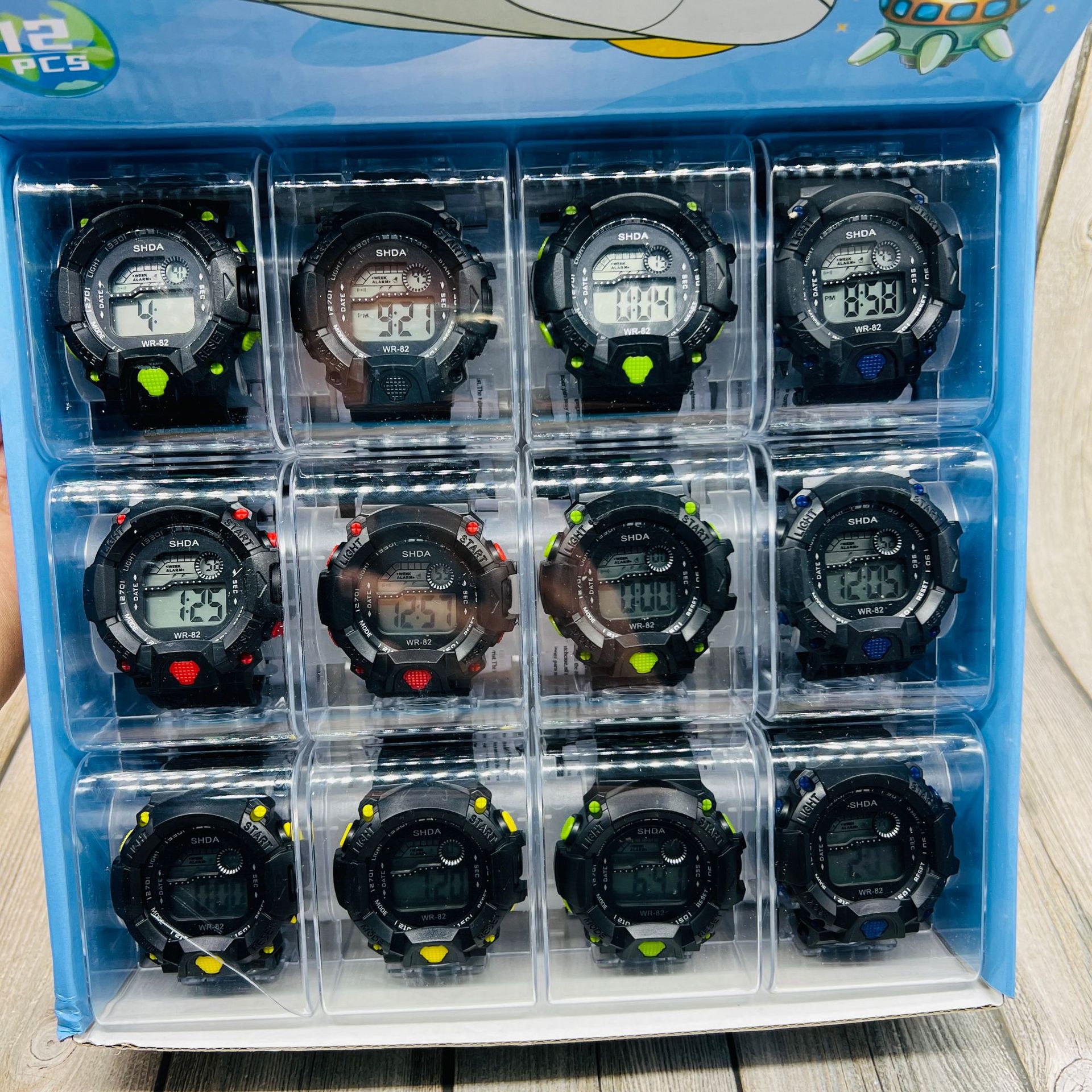 Reloj de cuarzo nuevo reloj electrónico LED coreano simple reloj de estudiante caja de plástico transparente reloj gran cantidad Congyo