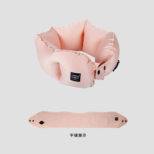 TPU air bag milk silk cervical pillow creative travel portable press inflatable neck pillow gift U-shaped pillow