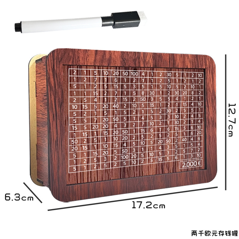 인쇄 버전 2,000유로에는 지울 수 있는 펜이 함께 제공됩니다.