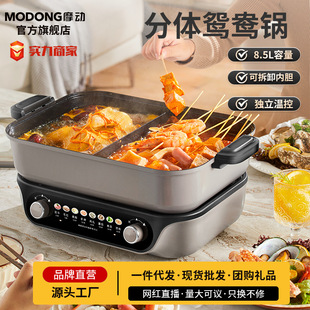 Motor Electric Hot Pot Multi-functional Electric Cooking Pot Special Pot for Hot Pot Split Design Separate One Pot Multi-purpose Household