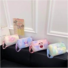 Wholesale New Plush Cute Crossbody Bag Girl Heart Strawberry Bear Osmanthus Dog Cylinder Bag Cartoon Shoulder Plush Bag