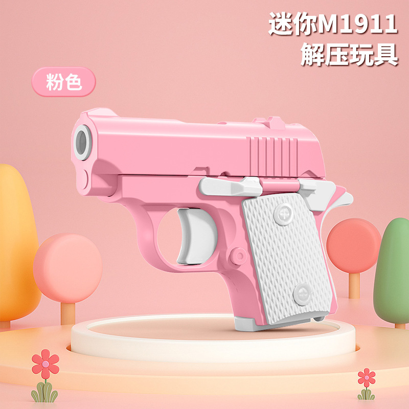 人気商品 重力1911ピストル 減圧逆吹き戻り式ピストル ミニニンジンピストル ミニニンジンナイフ 減圧玩具|undefined