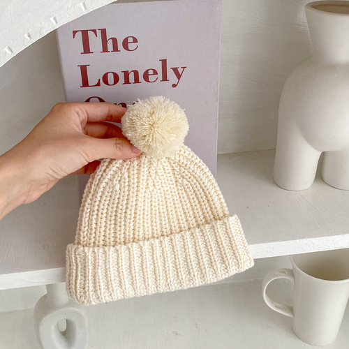 ins autumn baby girl infant children 3 months to 3 years old knitted versatile off-white knitted Internet celebrity cream style